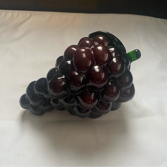 Grape bunch (A) hand-blown Murano style art glass fruit decor- unmarked - Picture 3 of 6